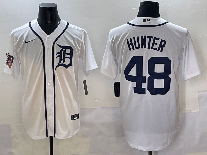 Men 2025 Detroit Tigers #48 Hunter White Game Nike MLB Jersey style 2->detroit tigers->MLB Jersey